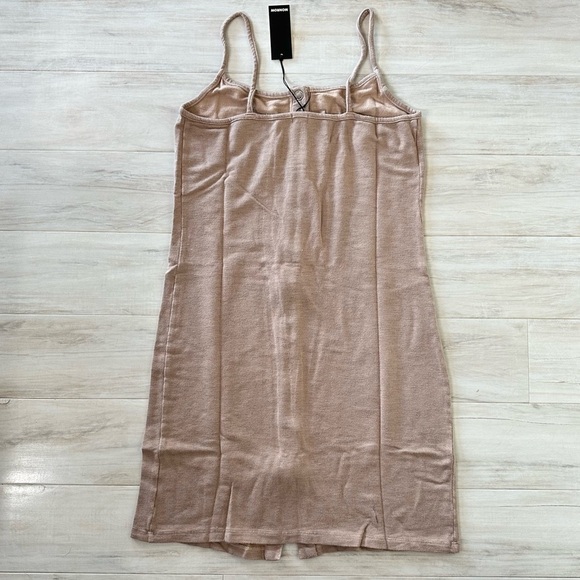 NWT Monrow Front Snap-button Spaghetti Straps Sweater Dress - Picture 3 of 3